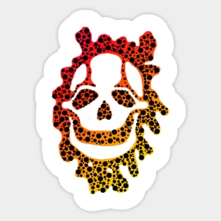 Toxic Skull (Red & Orange) Sticker